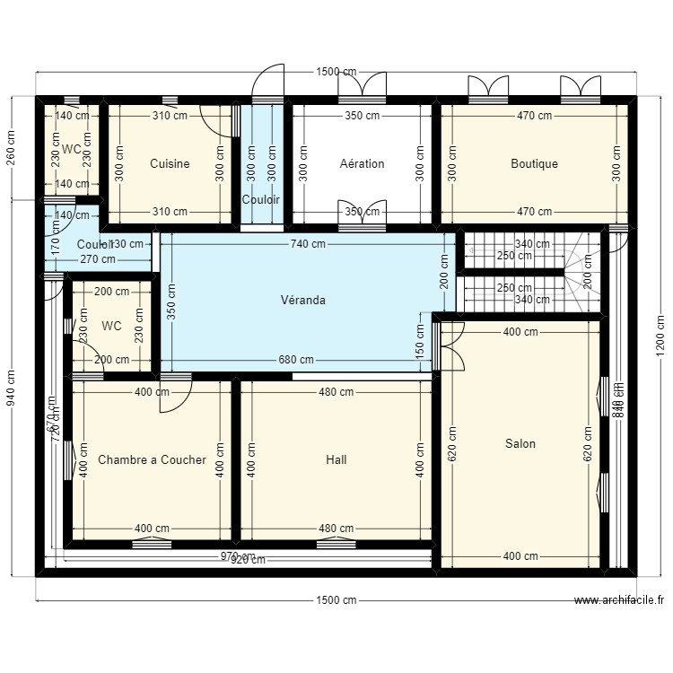 Plan de terrain 15mx12m Client 20 41 97 25. Plan de 14 pièces et 152 m2