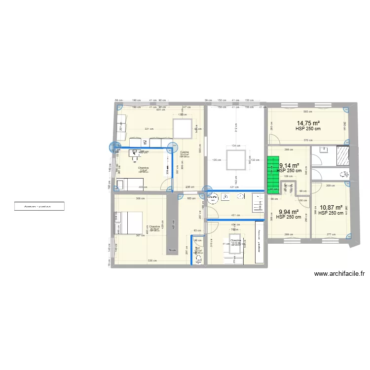 la lande lot 2 T4 ETAGE. Plan de 
