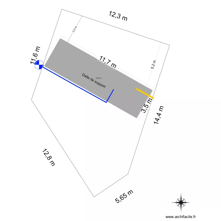 Terrain Gayolle ; Déplacement Caravan. Plan de 1 et 38 m² Terrain Gayolle ; Déplacement Caravan. Plan de 1 et 38 m²