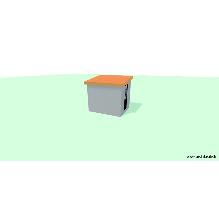 abris jardin 5m2. Plan de 1 pièce et 5 m2