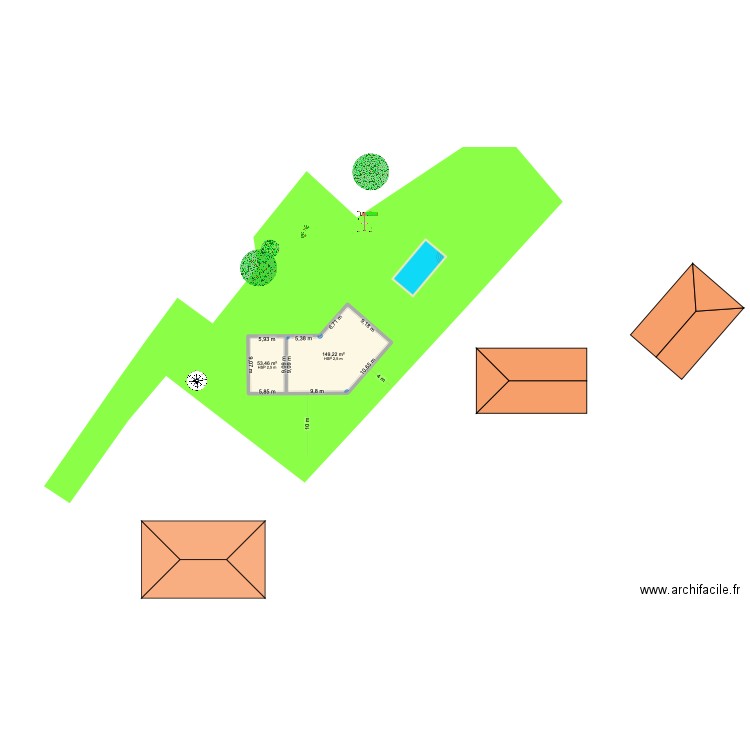 maison saint didier 12. Plan de 2 pièces et 203 m2