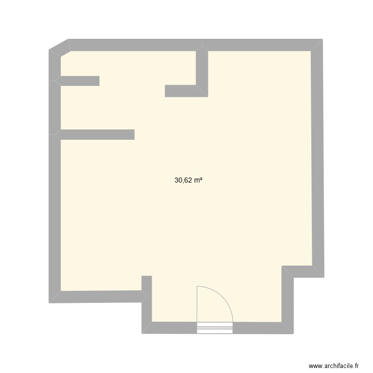 PLAN PAIN DE SUCRE. Plan de 1 pièce et 31 m2