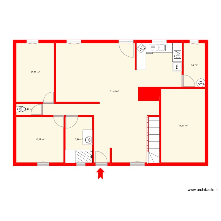 bi 000. Plan de 0 pièce et 0 m2