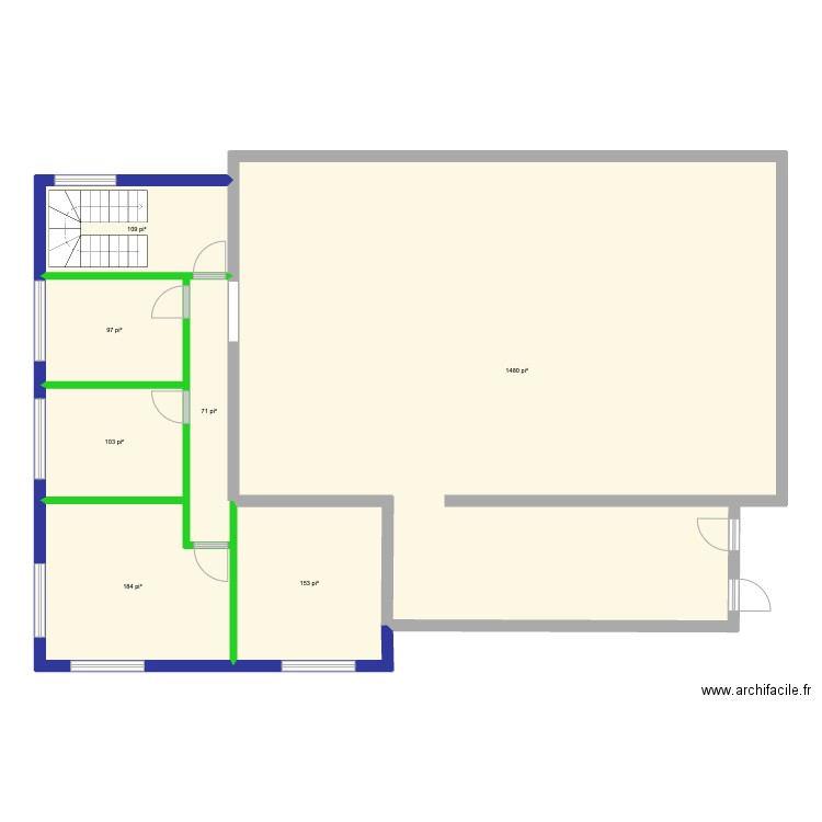 225 Seigneuriale RC A. Plan de 7 pièces et 204 m2