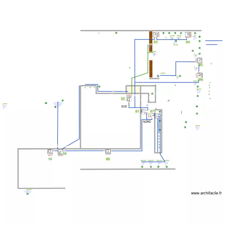Arrosage2. Plan de 1 et 14 m² Arrosage2. Plan de 1 et 14 m²