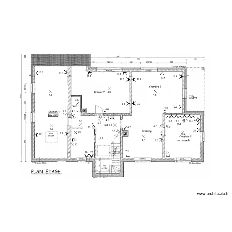 Petit-Han &eacute;tage. Plan de 