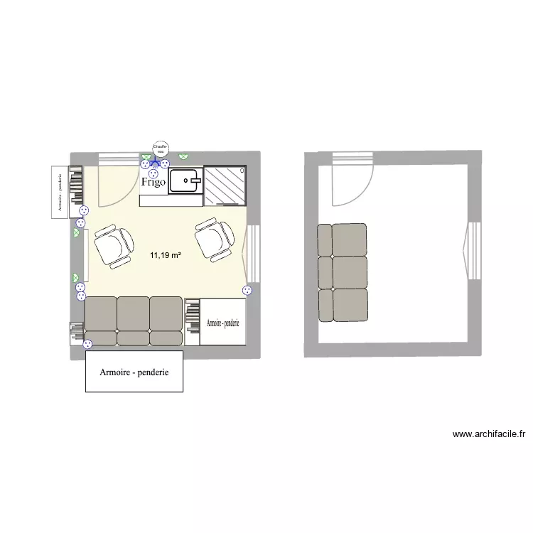 Plan. Plan de 1 Pièce et 11 m² Plan. Plan de 1 Pièce et 11 m²