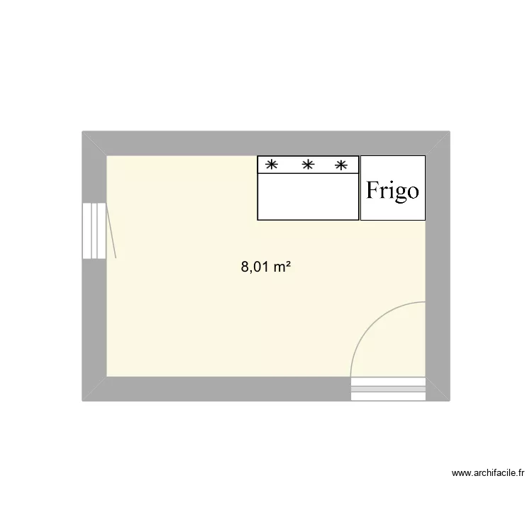 Cellier. Plan de 1 Pièce et 8 m² Cellier. Plan de 1 Pièce et 8 m²