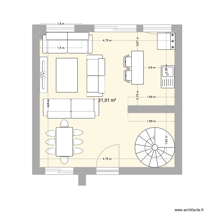 MAISON. Plan de 0 pièce et 0 m2