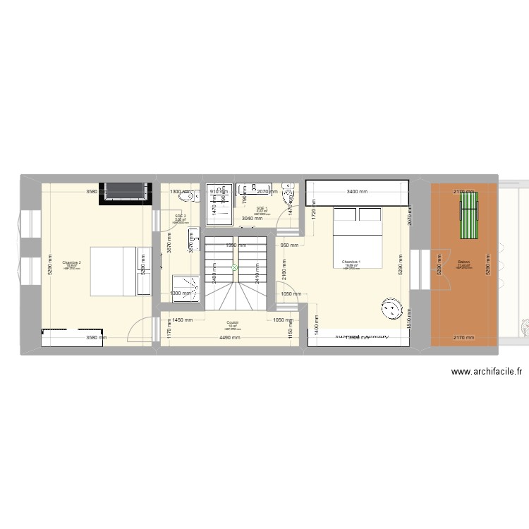 PROJET DEFINITIF 2CH ET CELLIER QUATRO. Plan de 12 pièces et 200 m2