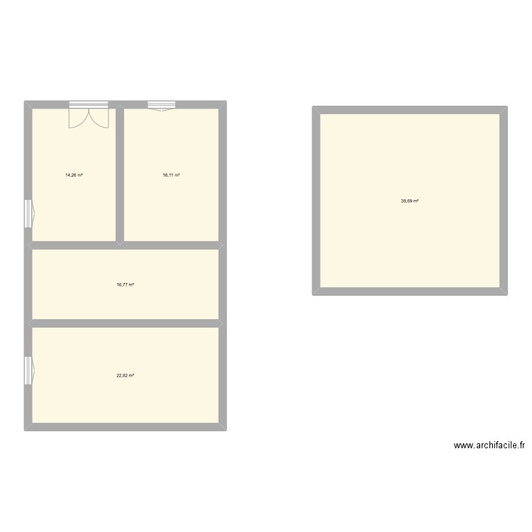 Karine état des lieux. Plan de 5 pièces et 110 m2