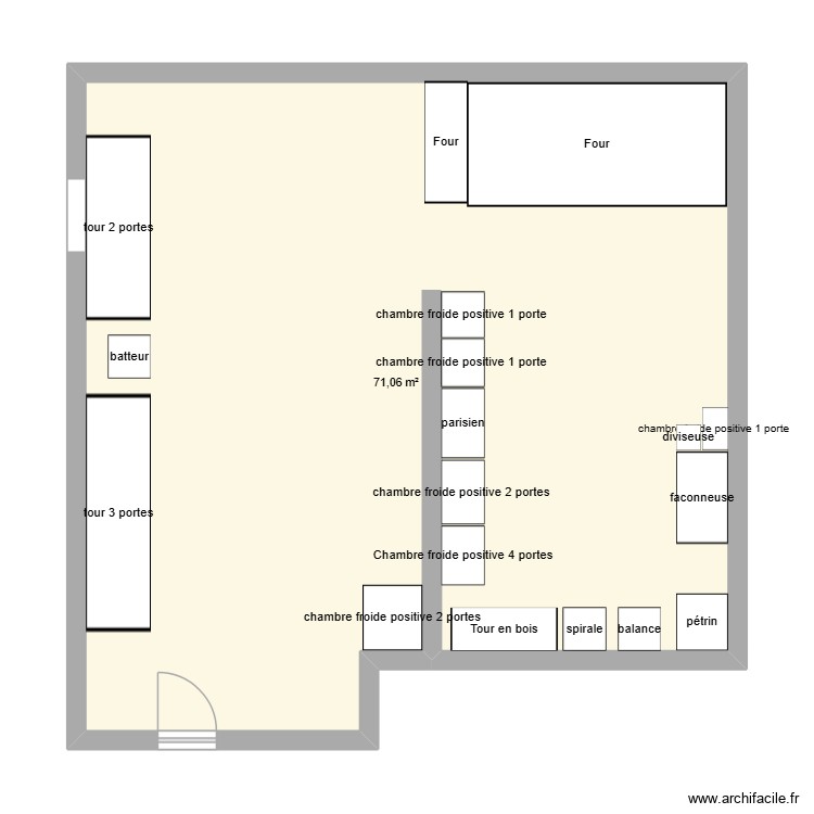 labo boulange. Plan de 0 pièce et 0 m2