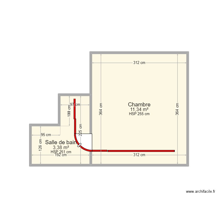 laparre SECONDAIRE. Plan de 2 pièces et 15 m2