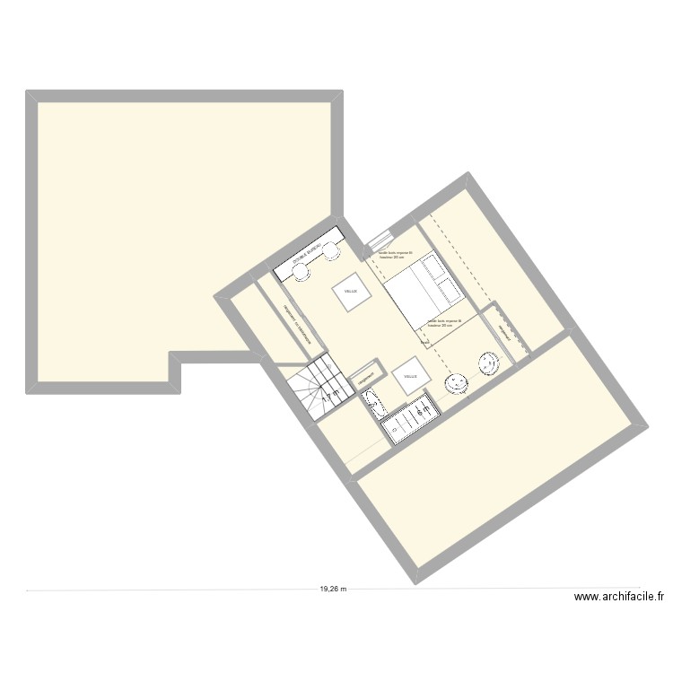 VICTOR  COMBLES PROJET 2. Plan de 6 pièces et 142 m2