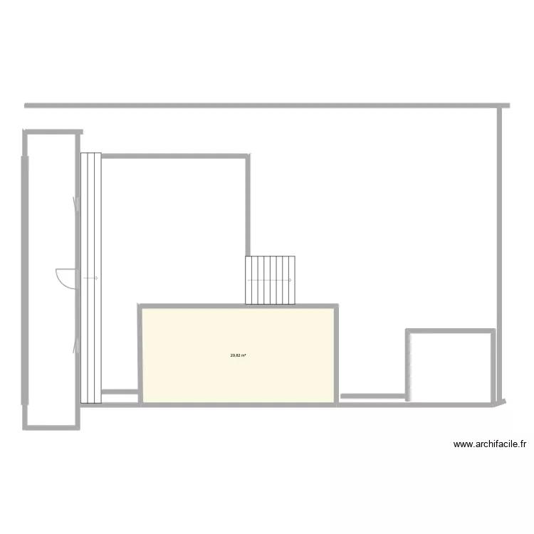 terrasse. Plan de 1 et 30 m² terrasse. Plan de 1 et 30 m²
