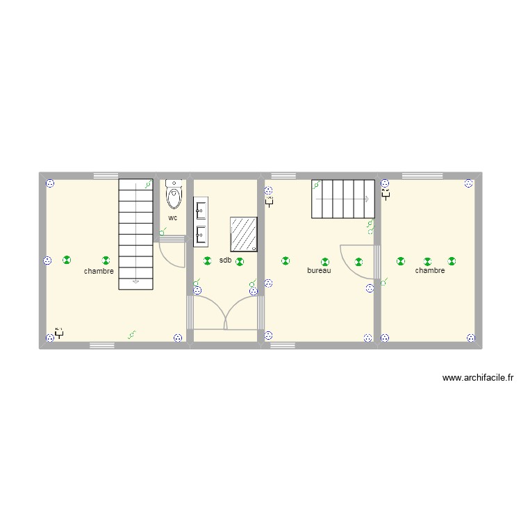 jenlain &eacute;tage. Plan de 0 pièce et 0 m2