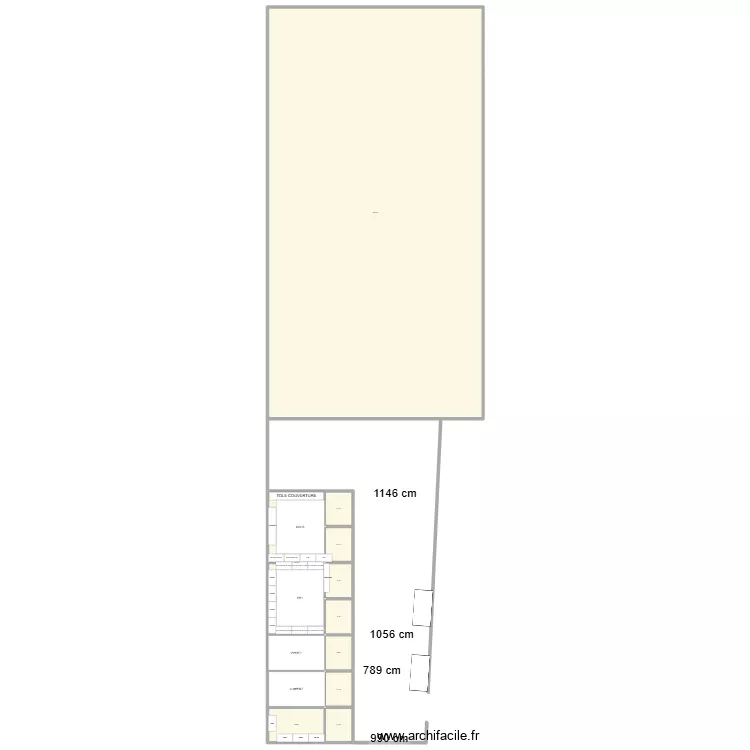 BATIMENT ARRIERE. Plan de 