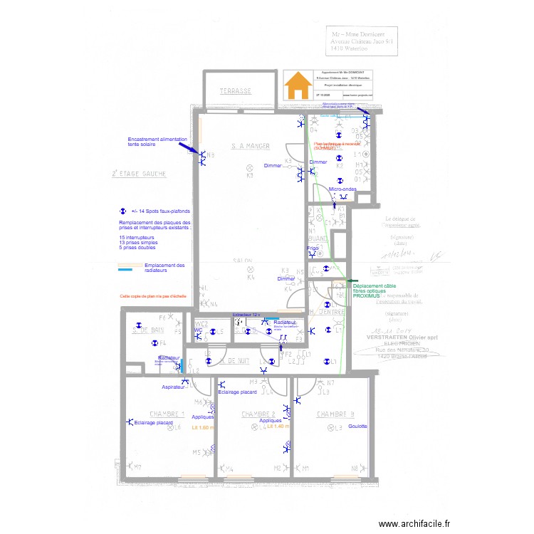 PROJET ELECTRICITE 301025 4. Plan de 3 pièces et 211 m2