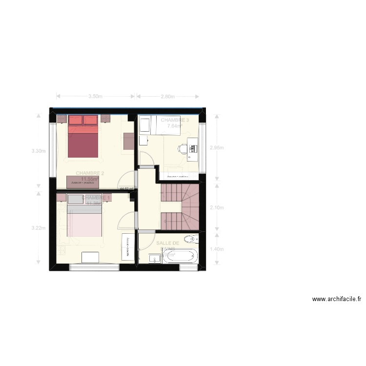 plan 1er étage. Plan de 0 pièce et 0 m2