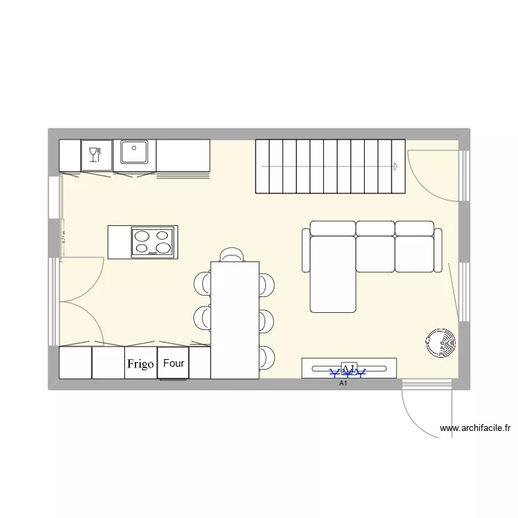 Schema architectural pte maison. Plan de 1 et 33 m² Schema architectural pte maison. Plan de 1 et 33 m²