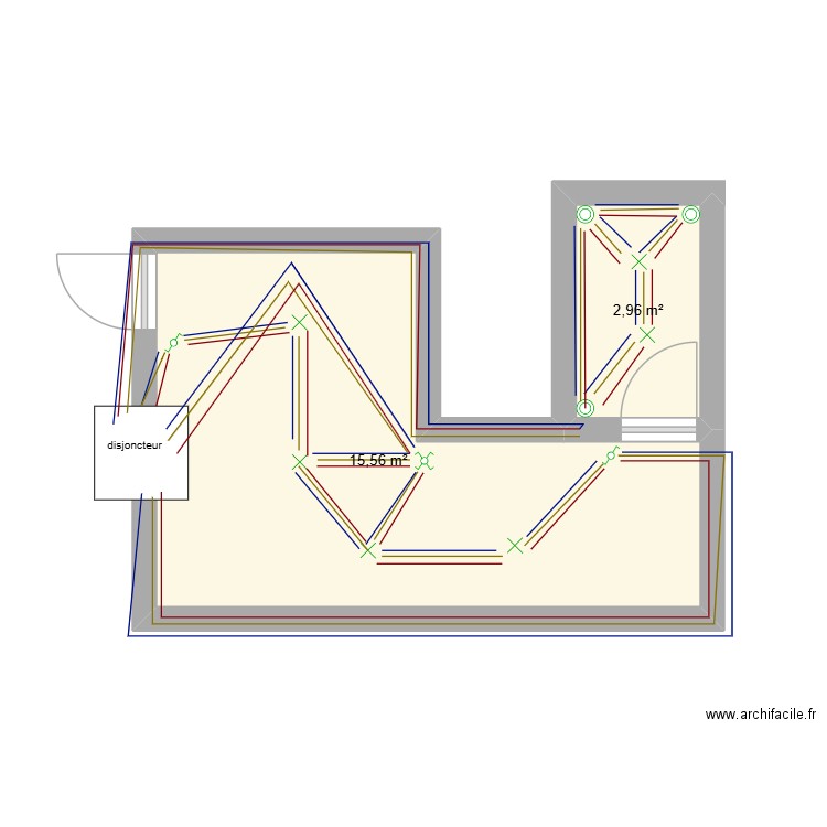 maison sequence 1. Plan de 2 pièces et 19 m2