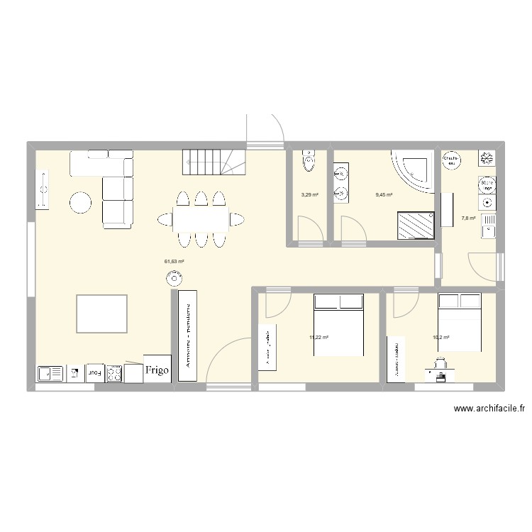 Etable version 2. Plan de 0 pièce et 0 m2