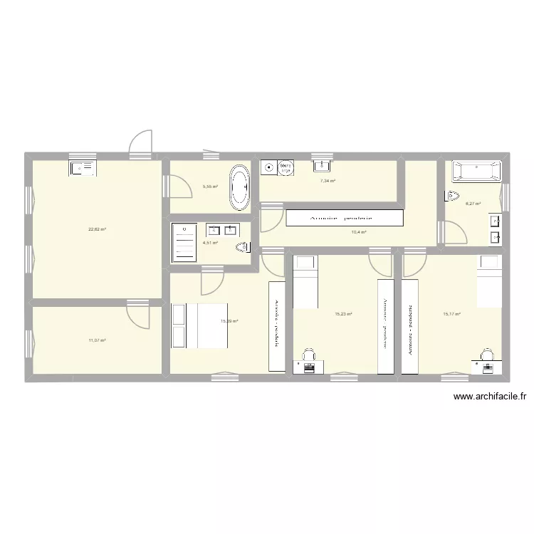 1er etage. Plan de 10 et 114 m² 1er etage. Plan de 10 et 114 m²
