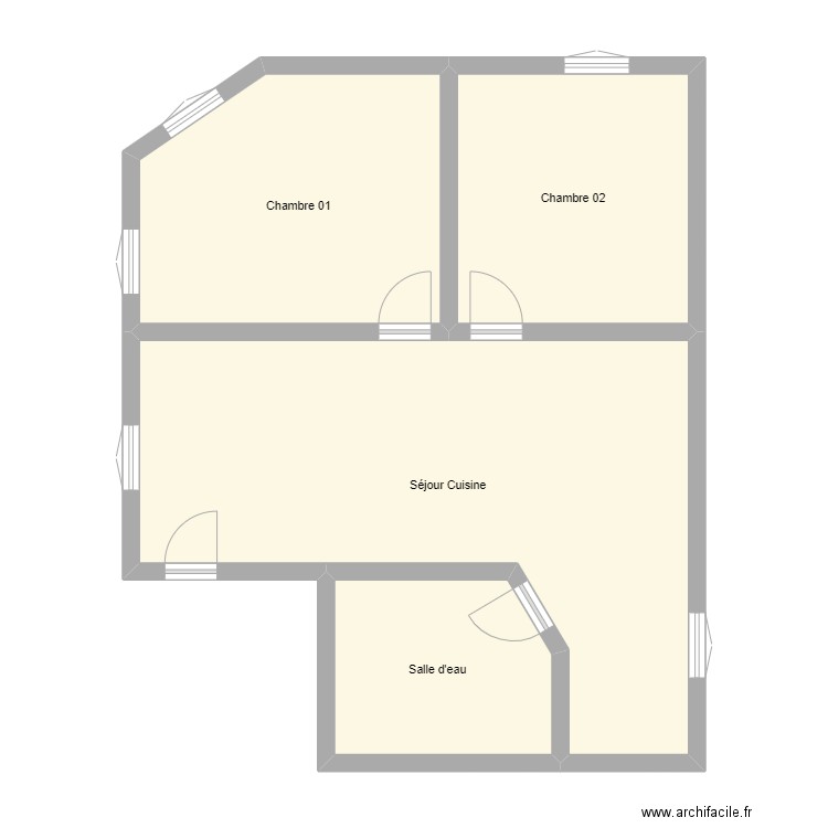 350601890. Plan de 4 pièces et 73 m2