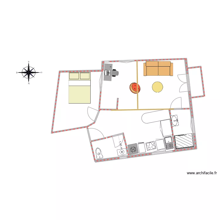 Amouyer apr&egrave;s travaux V2. Plan de 