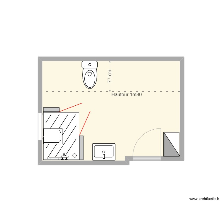 JURICIC Projet. Plan de 1 pièce et 8 m2