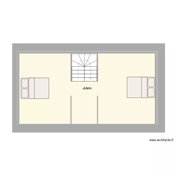 Etage Abaziou Matilde. Plan de 2 et 91 m² Etage Abaziou Matilde. Plan de 2 et 91 m²