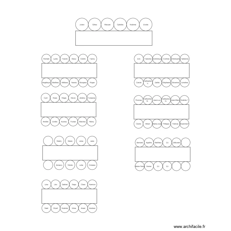 PLAN DE TABLE MARIAGE1. Plan de 
