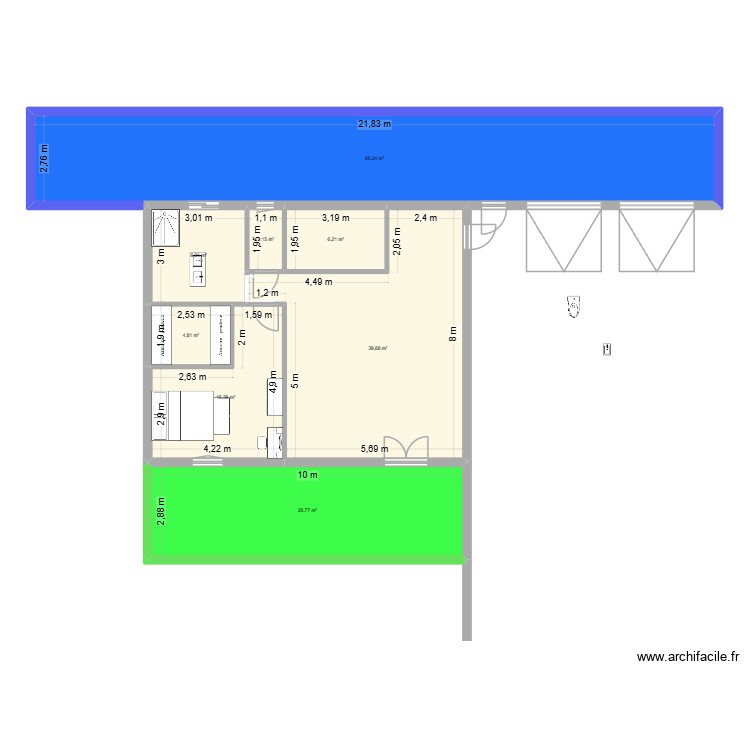 Projet 011. Plan de 0 pièce et 0 m2