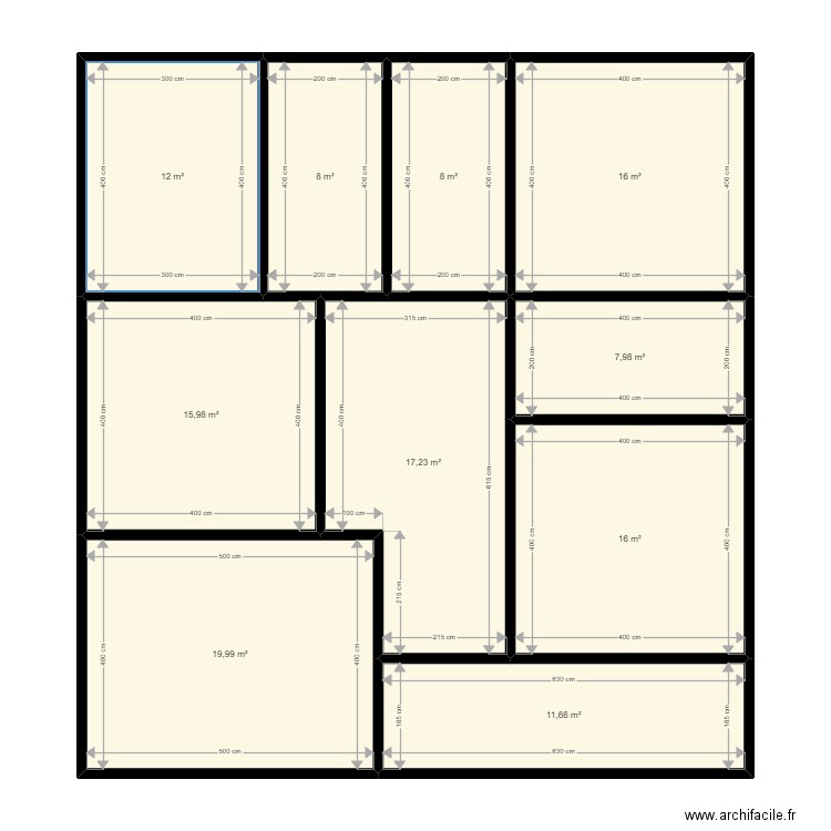 plan 2. Plan de 10 pièces et 133 m2