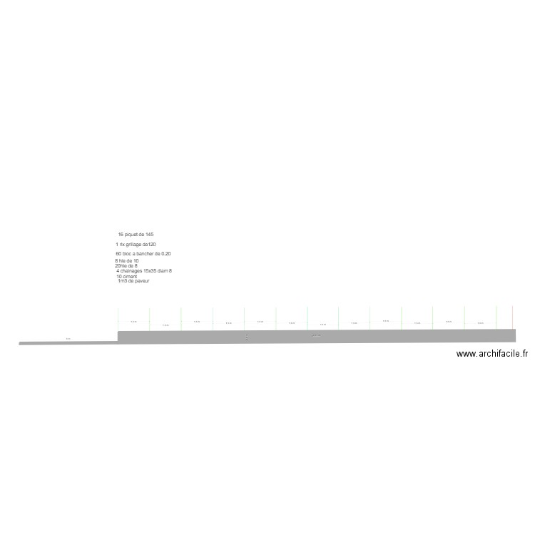 cloture coté daniel. Plan de 0 pièce et 0 m2