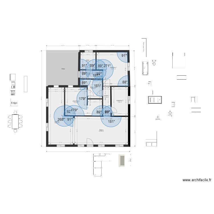 casitas 1 Marie actuel. Plan de 10 pièces et 109 m2