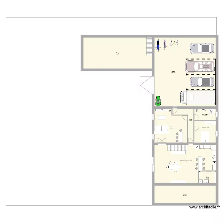 Ensemble batiment Niv1. Plan de 