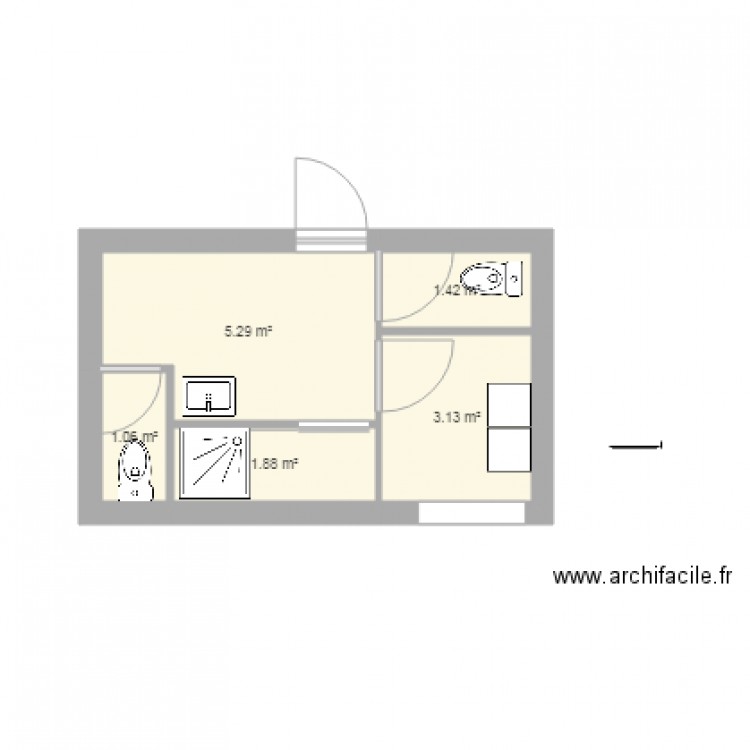 Vestiaires. Plan de 0 pièce et 0 m2