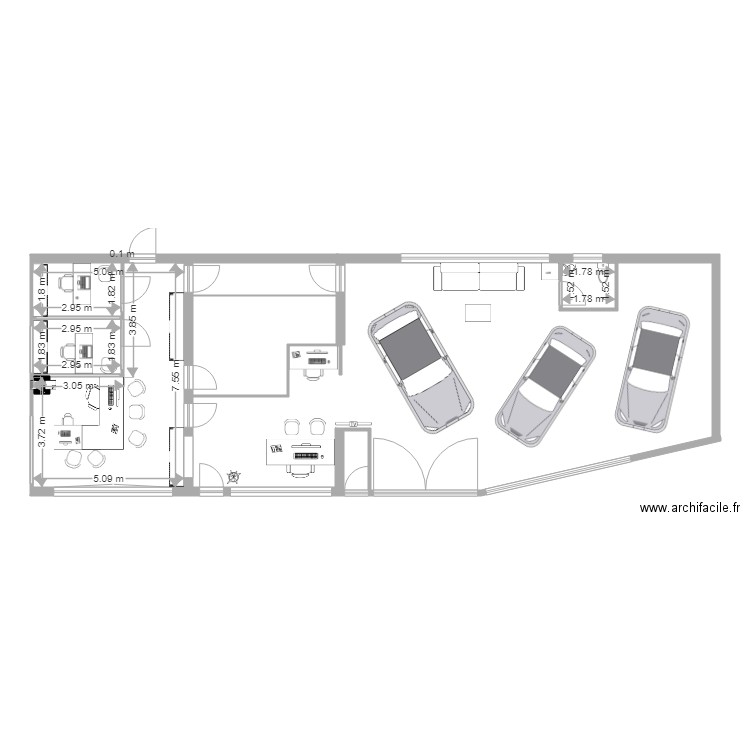 hall garage 1. Plan de 0 pièce et 0 m2