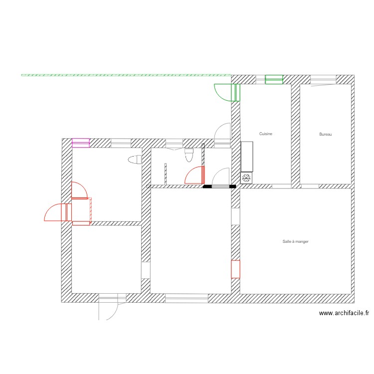 Maison Peissant Rez modifications maison. Plan de 0 pièce et 0 m2