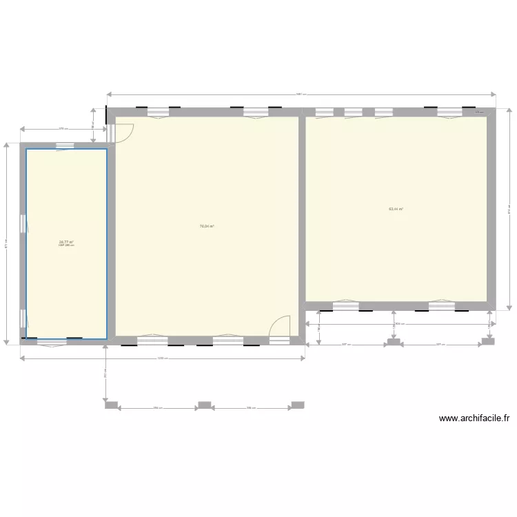 Ma maison ajout fen&ecirc;tres. Plan de 