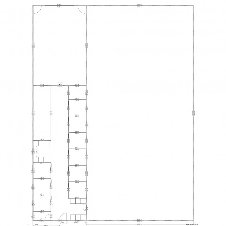 écurie intérieure v3. Plan de 0 pièce et 0 m2