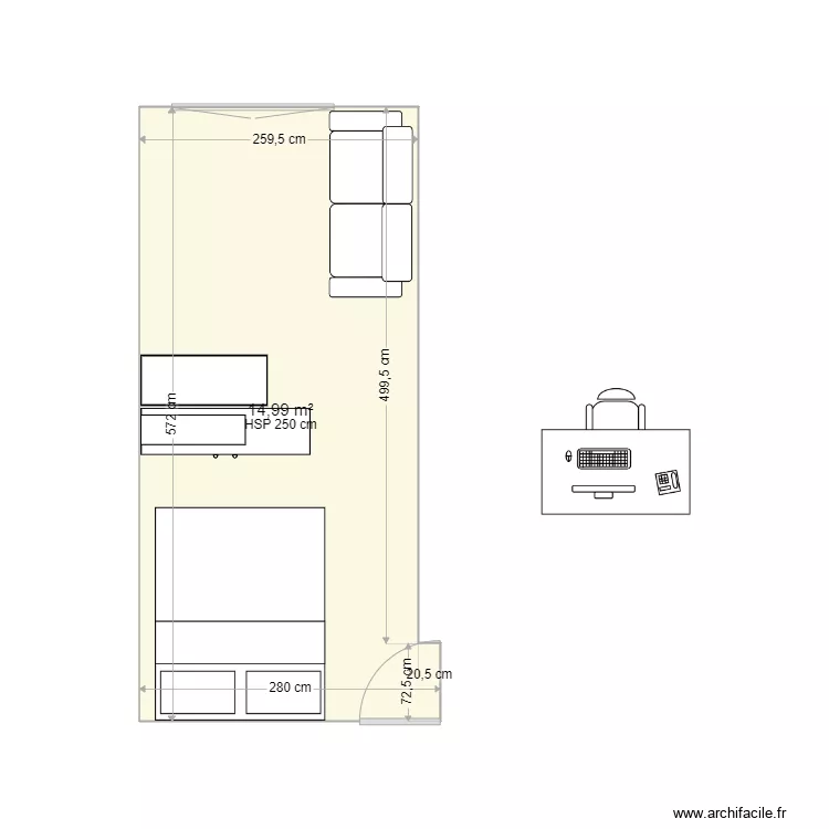 chambre crepyv2. Plan de 