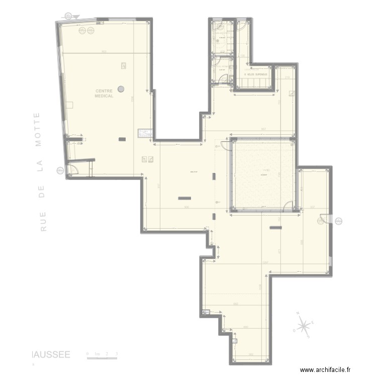 93 Aubervilliers Motte EXISTANT V ArL 280522. Plan de 5 pièces et 475 m2