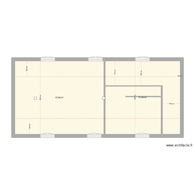 TUILIER ETAGE 1 V2. Plan de 0 pièce et 0 m2