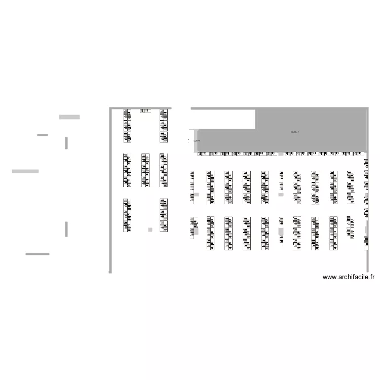 Plan Michelet avec nouvelles &eacute;tag&egrave;res apr&egrave;s modification. Plan de 