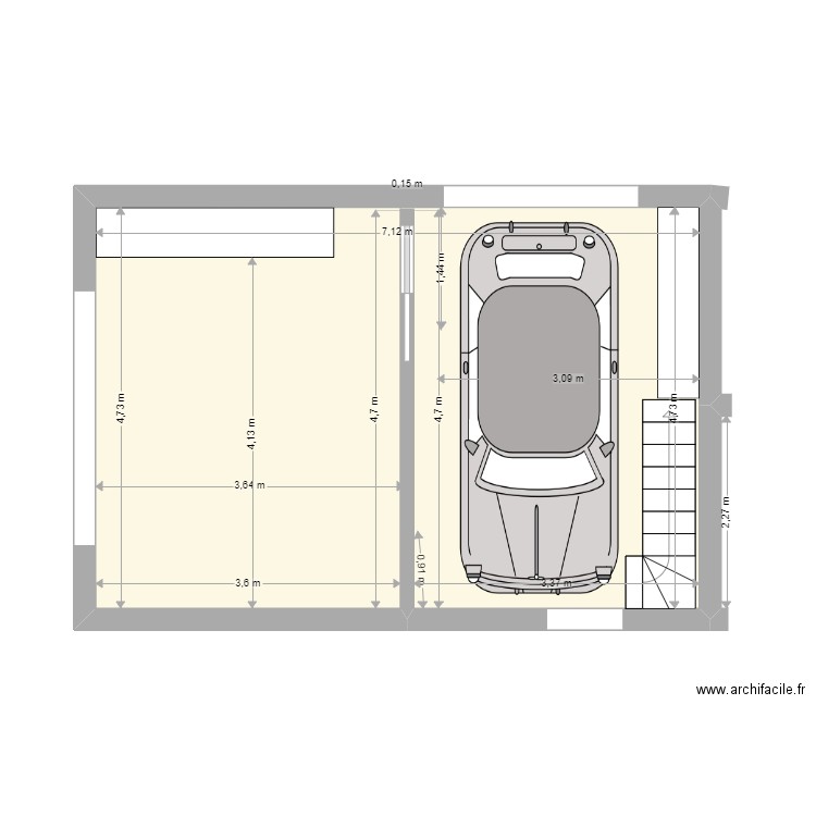 grange guip 3. Plan de 1 pièce et 33 m2