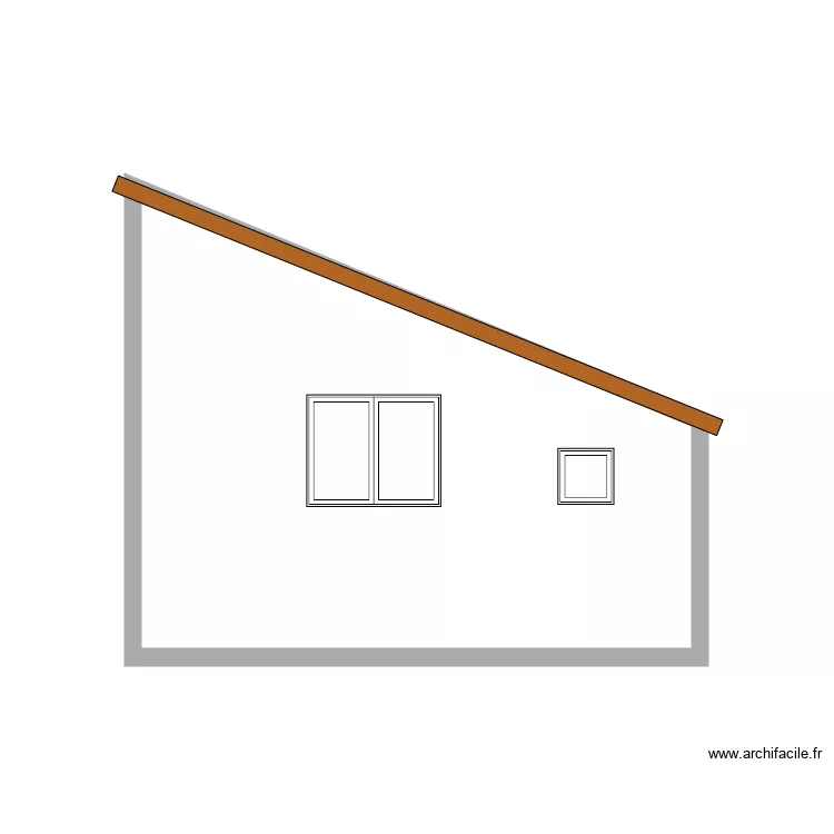 fa&ccedil;ade arri&egrave;re c&ocirc;t&eacute; apr&egrave;s. Plan de 