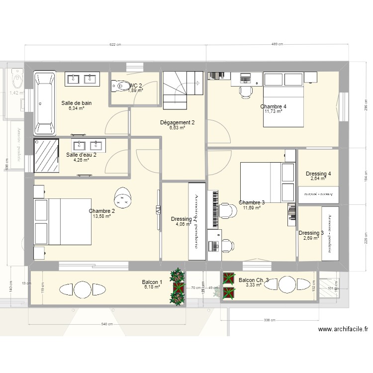 Elbe v4. Plan de 21 pièces et 226 m2