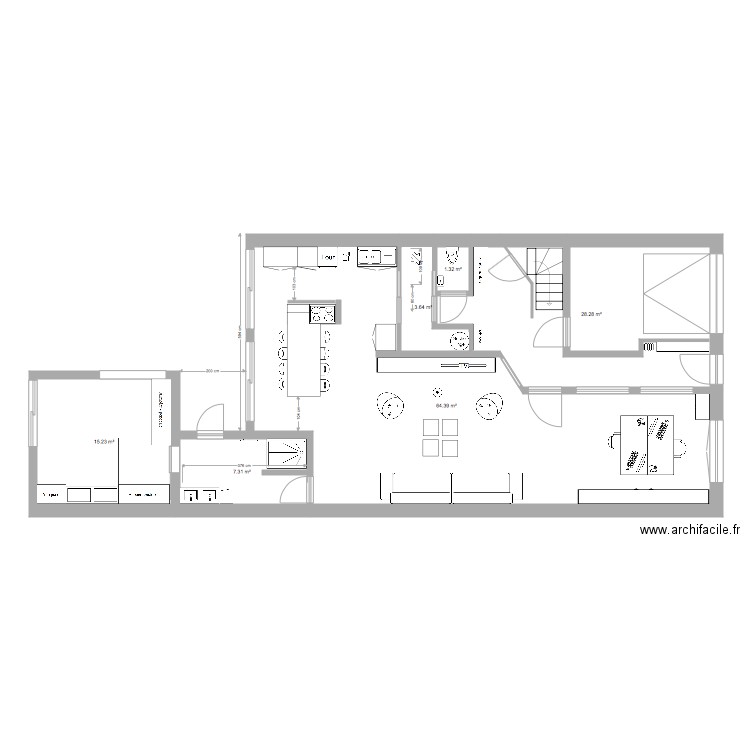 105 rez ede chaussée. Plan de 0 pièce et 0 m2